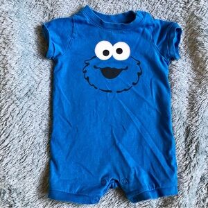 Blue Cookie Monster Kids One Piece